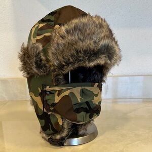 ChoKoLids Camouflage Faux Fur Trapper Hat - Men's Winter Hat